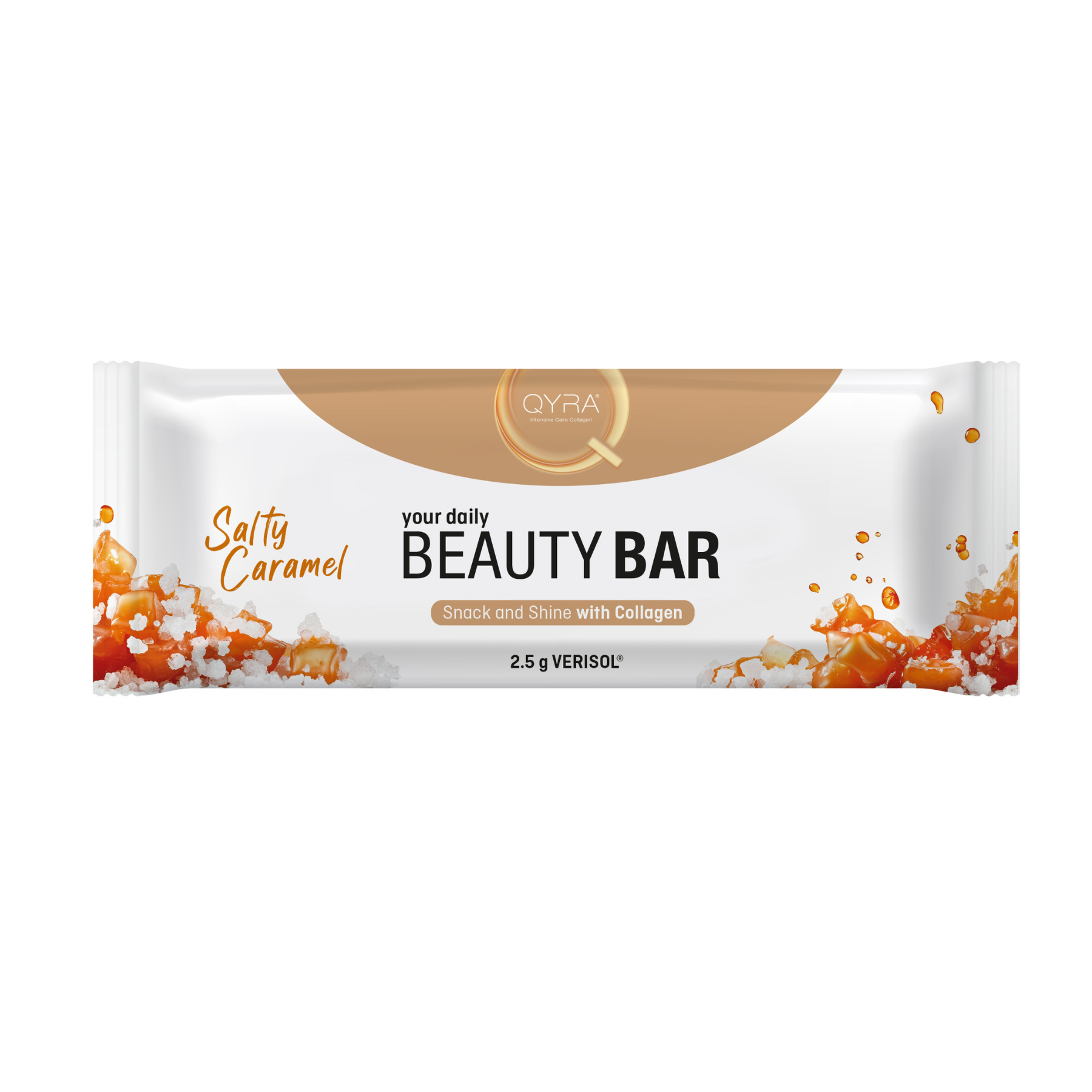 QYRA Kollagen Riegel Salty Caramel mit VERISOL® (7 Stück)