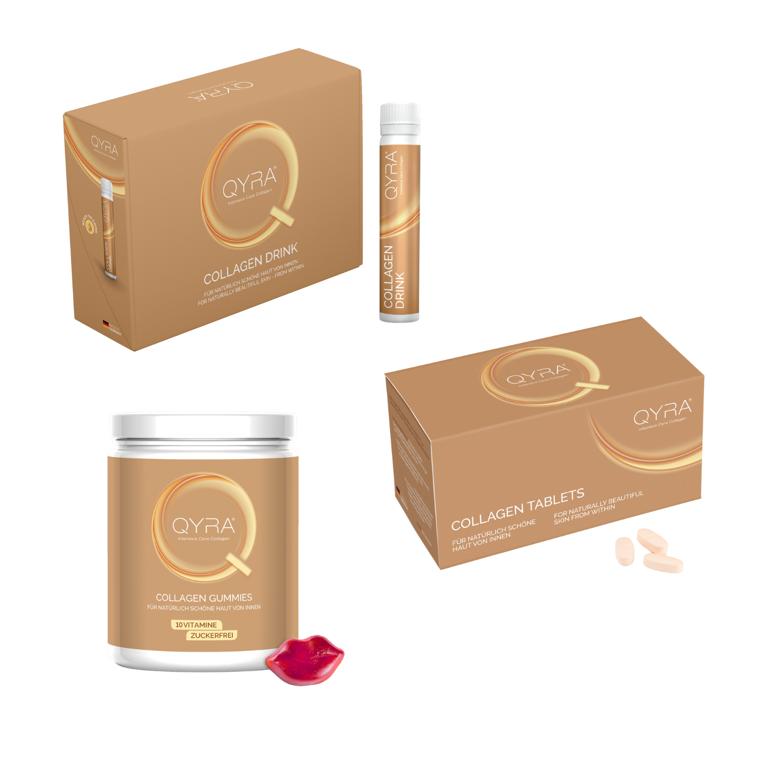 Kollagen Bundle - Drink - Tabletten - Gummies